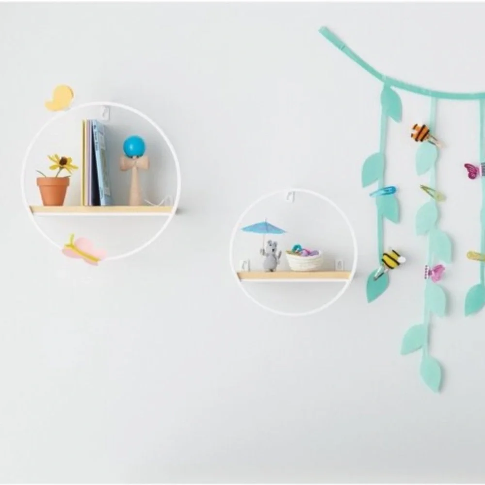 Circle wall shelves